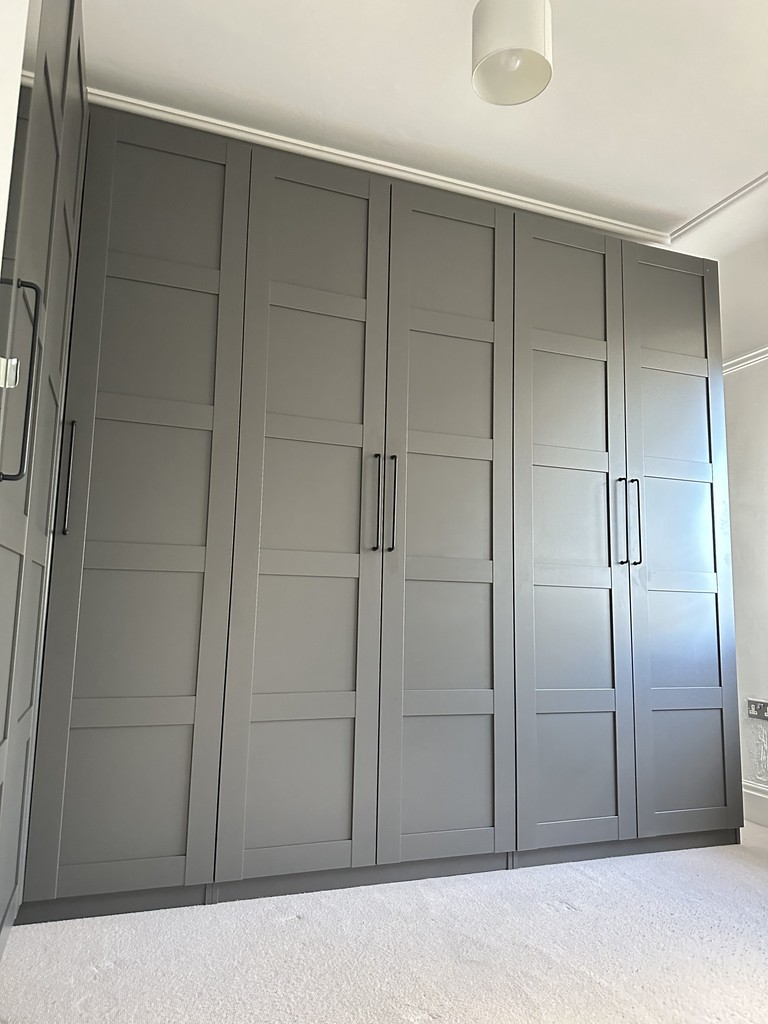 grey wardrobe