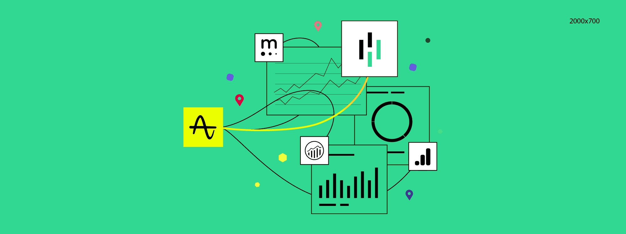 Colorful abstract charts on green background - Amplitude Alternatives
