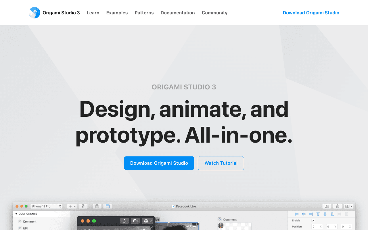 Origami Studio екранна снимка