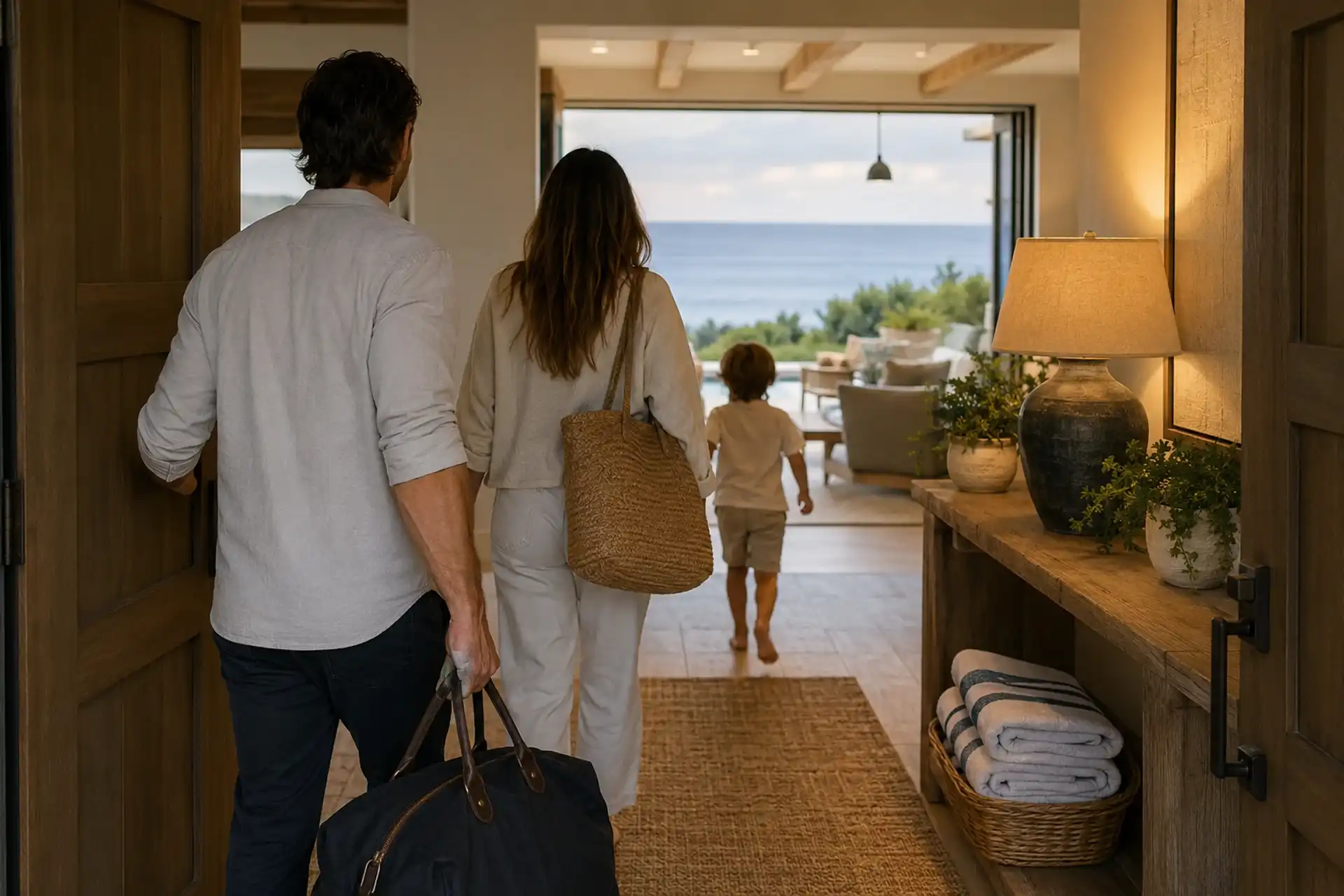 A family entering their second home