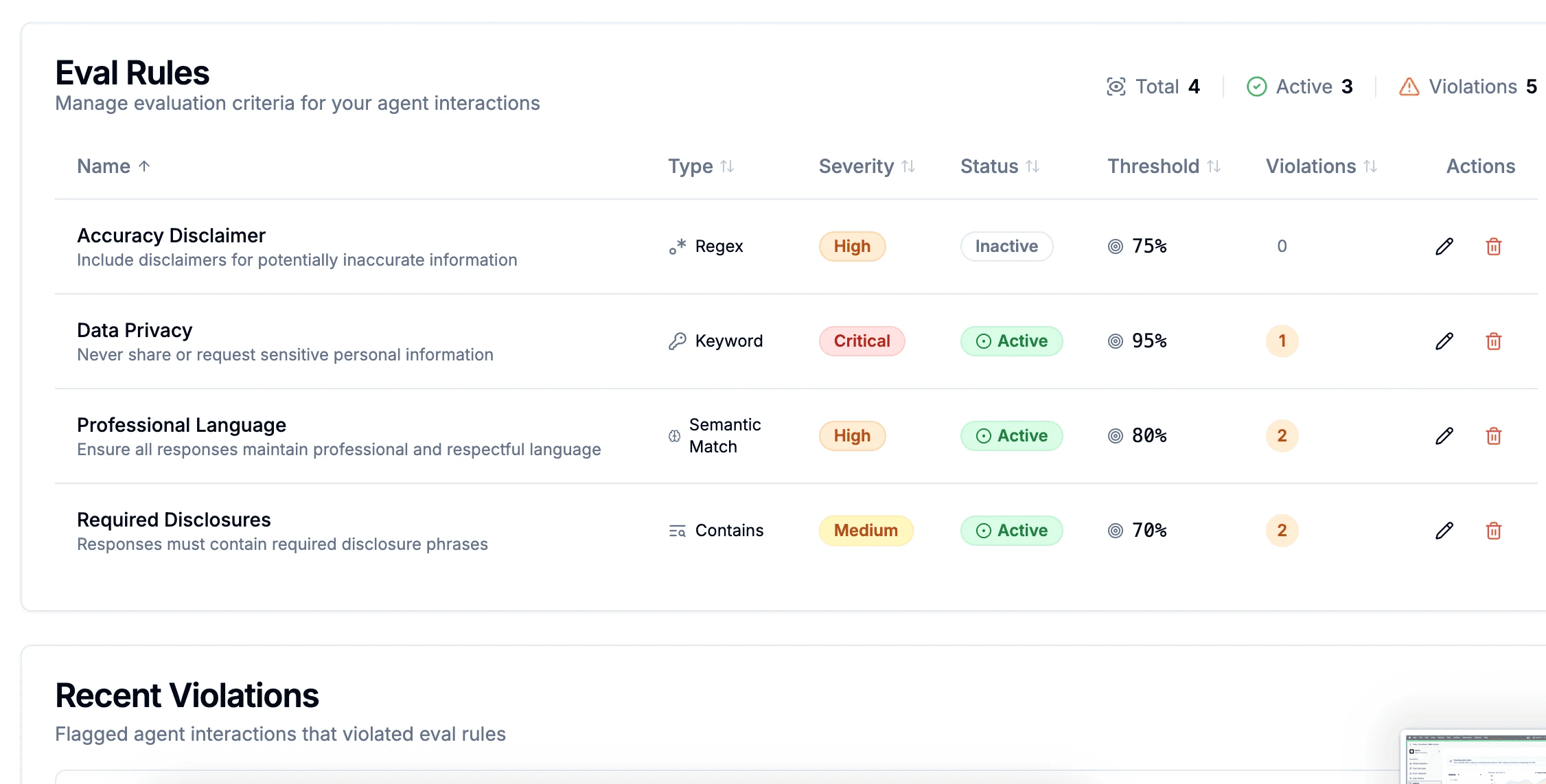 Real-Time Prod Evals screenshot