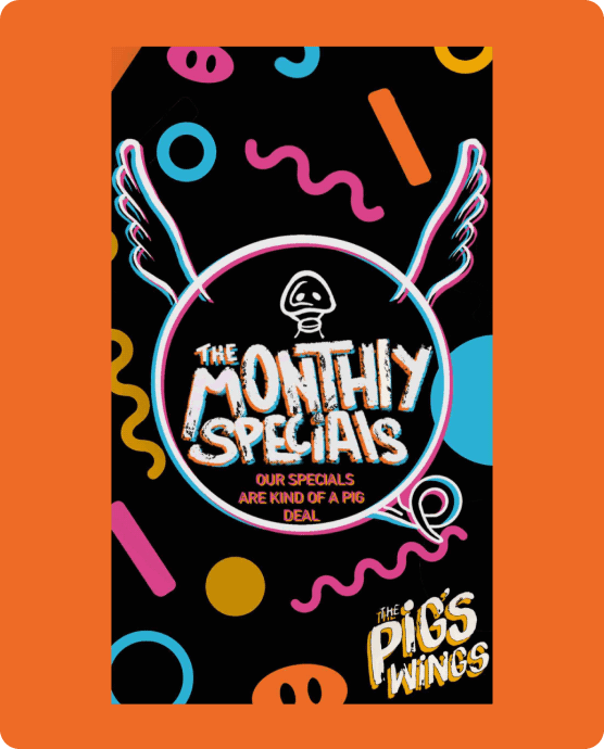 monthly specials poster design
