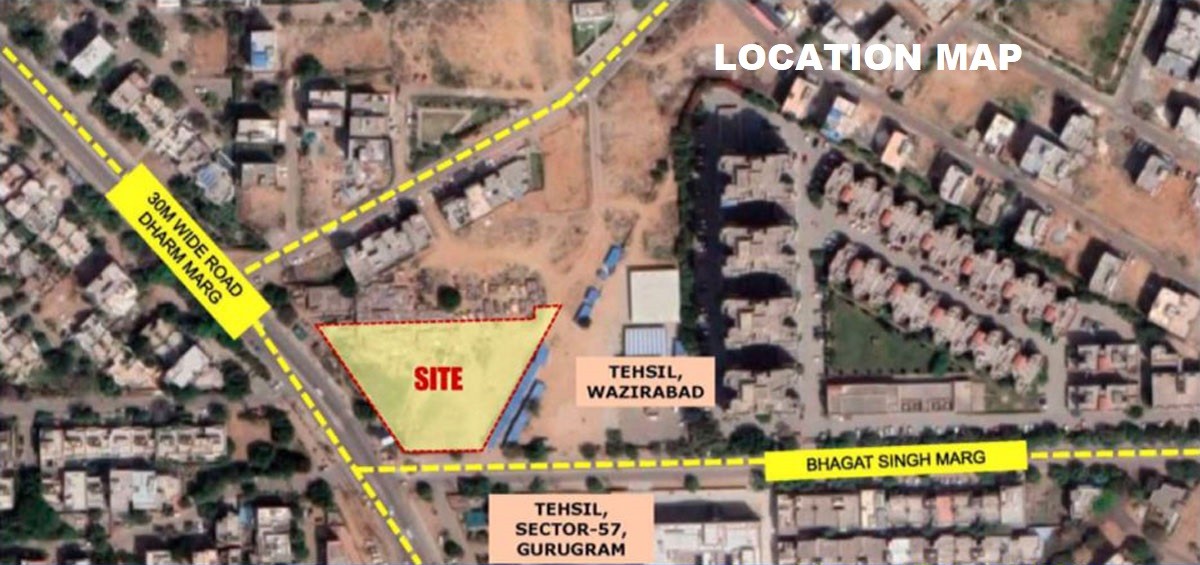 M3M Atrium 57 Sector 57 location map