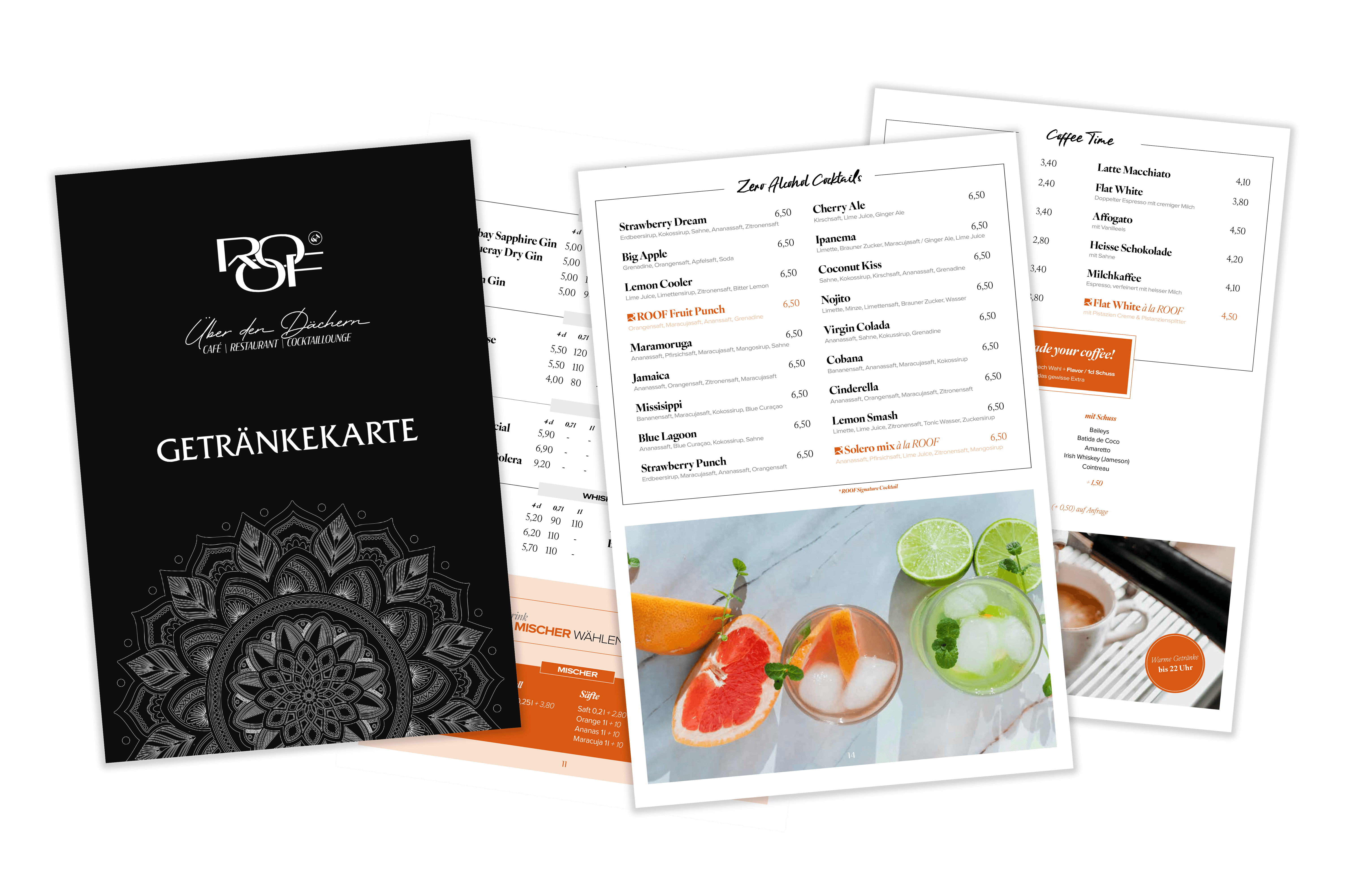 Roof Über den Dächern Memmingen Getränkekarte