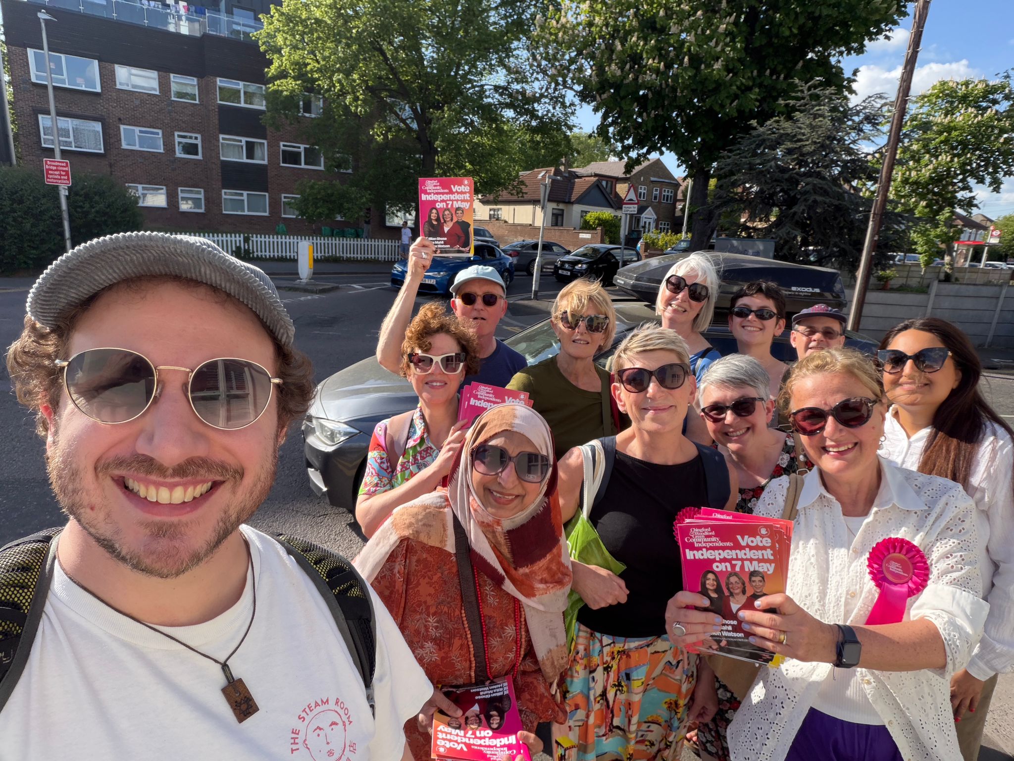 Group of volunteers canvassing