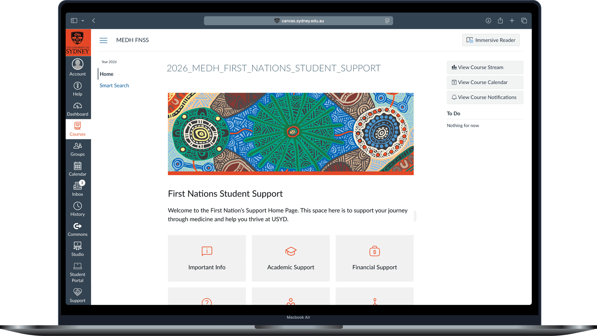 Macbook mockup of USYD case study