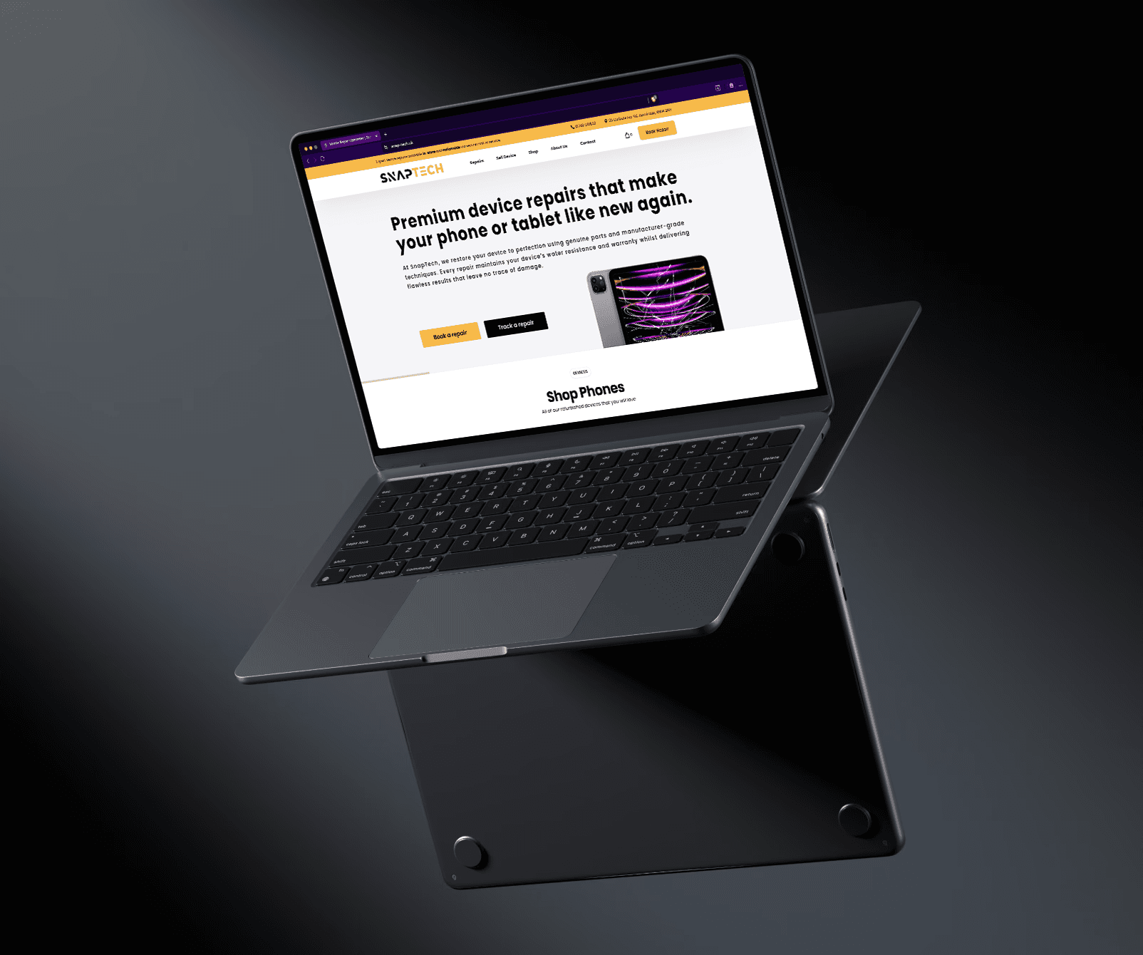 Eco Efficient Installations Website open on computer