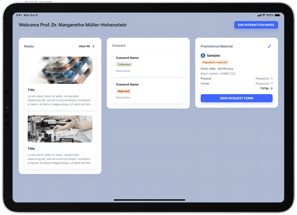 The UI of the customer account module of ysura Pharma CRM software
