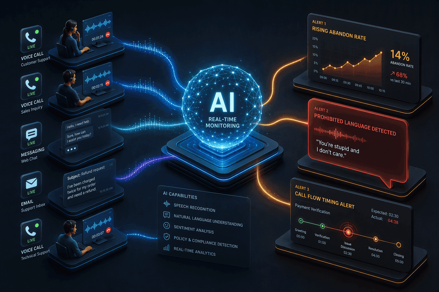 Illustration for Step 3: Deploy AI-Driven Call Monitoring for Real-Time Violation Prevention
