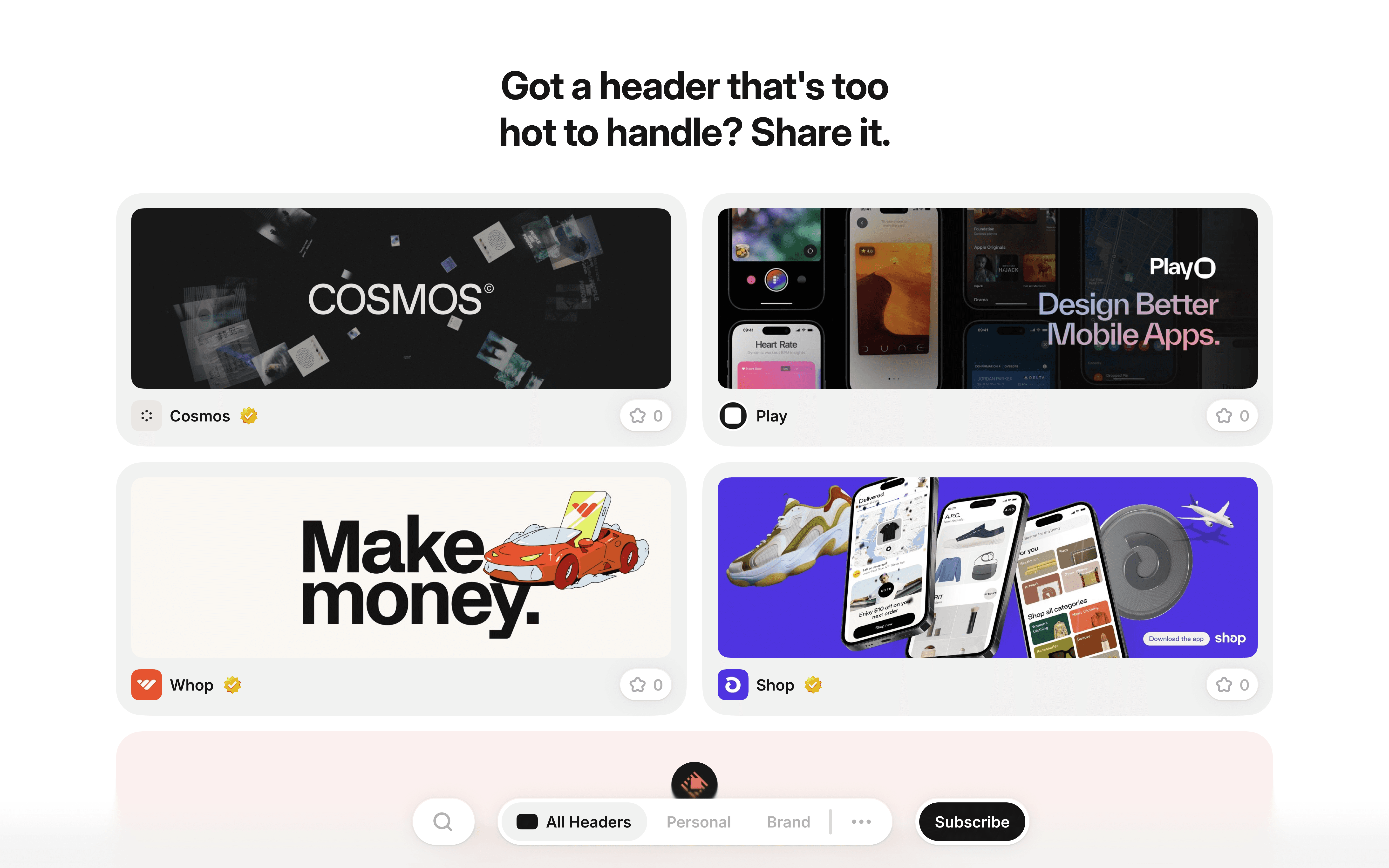 Headers Club Homepage for Twitter Headers