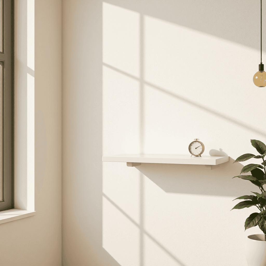 product photography of Home decor shelf