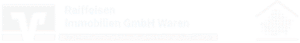 Raiffeisen Immobilien GmbH Waren logo with house and VR symbols.