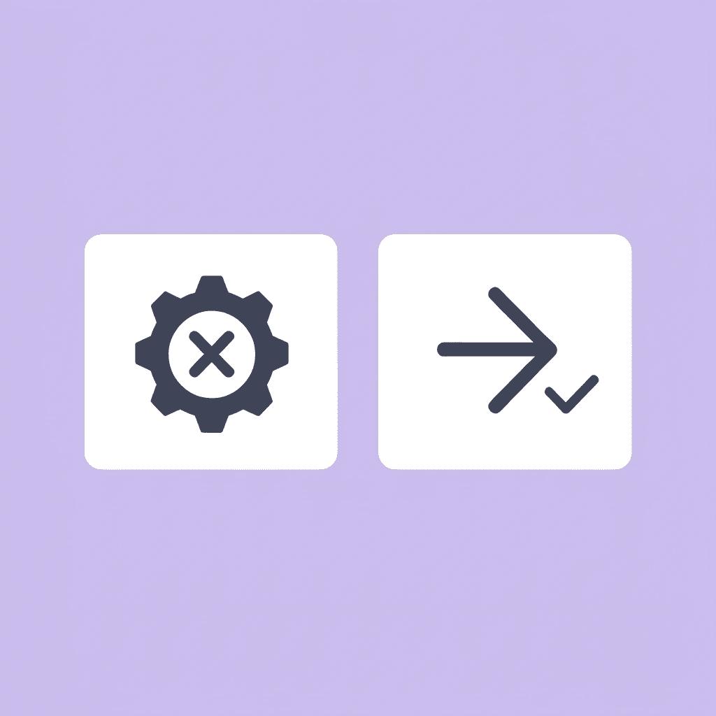 Before and after comparison showing generic presentation transforming into real workflow automation