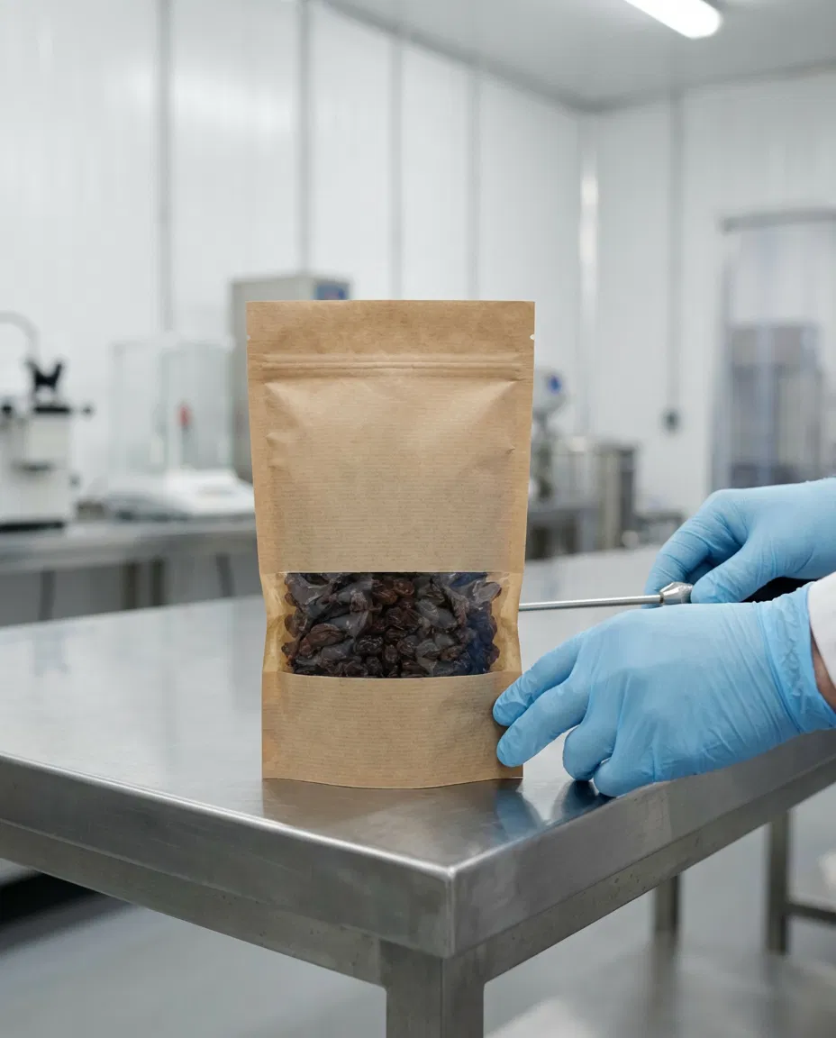 Generic product style image of raisin packaging used for food safety reporting