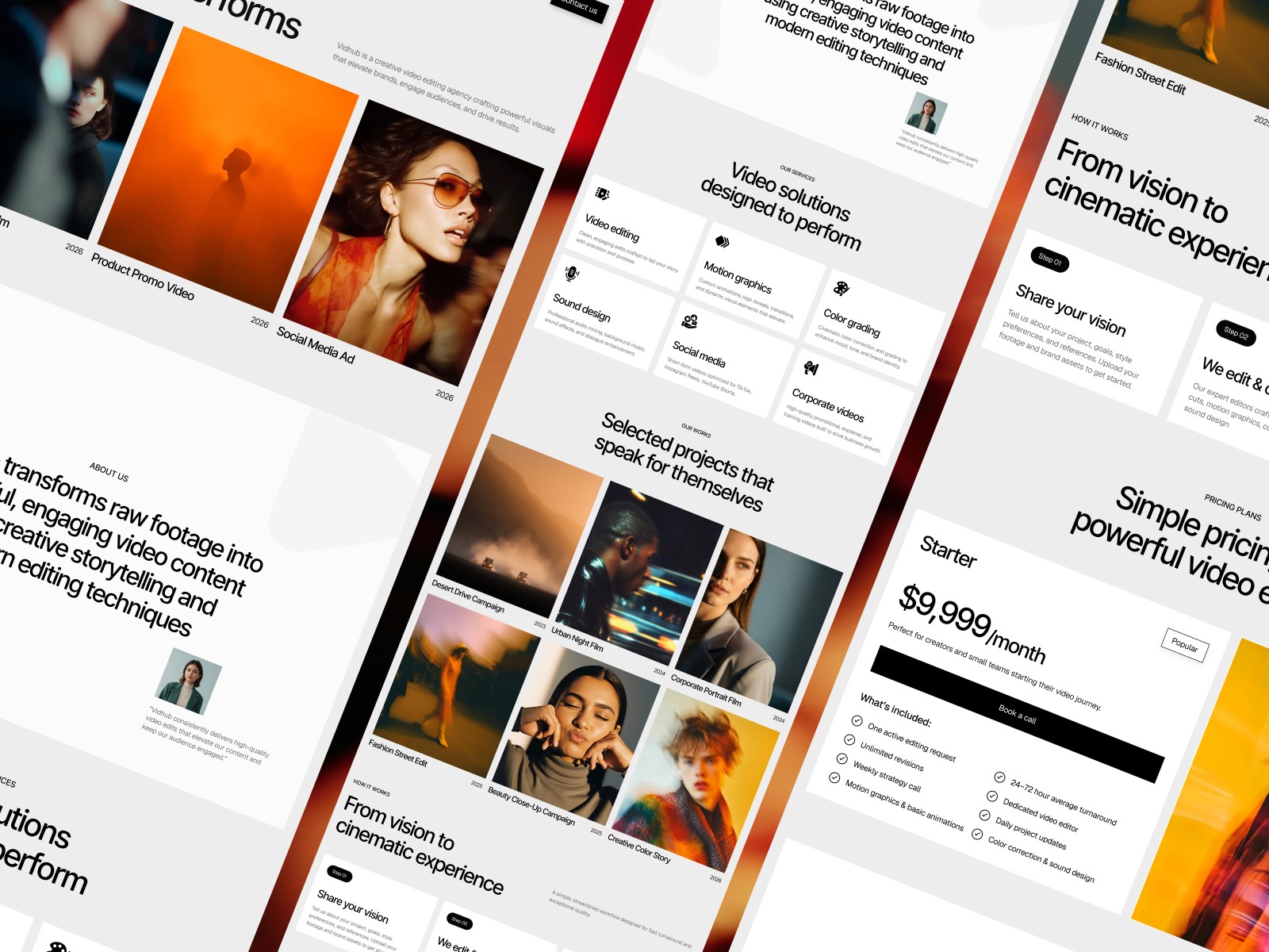 Vidhub — 现代动效创意机构官网设计灵感