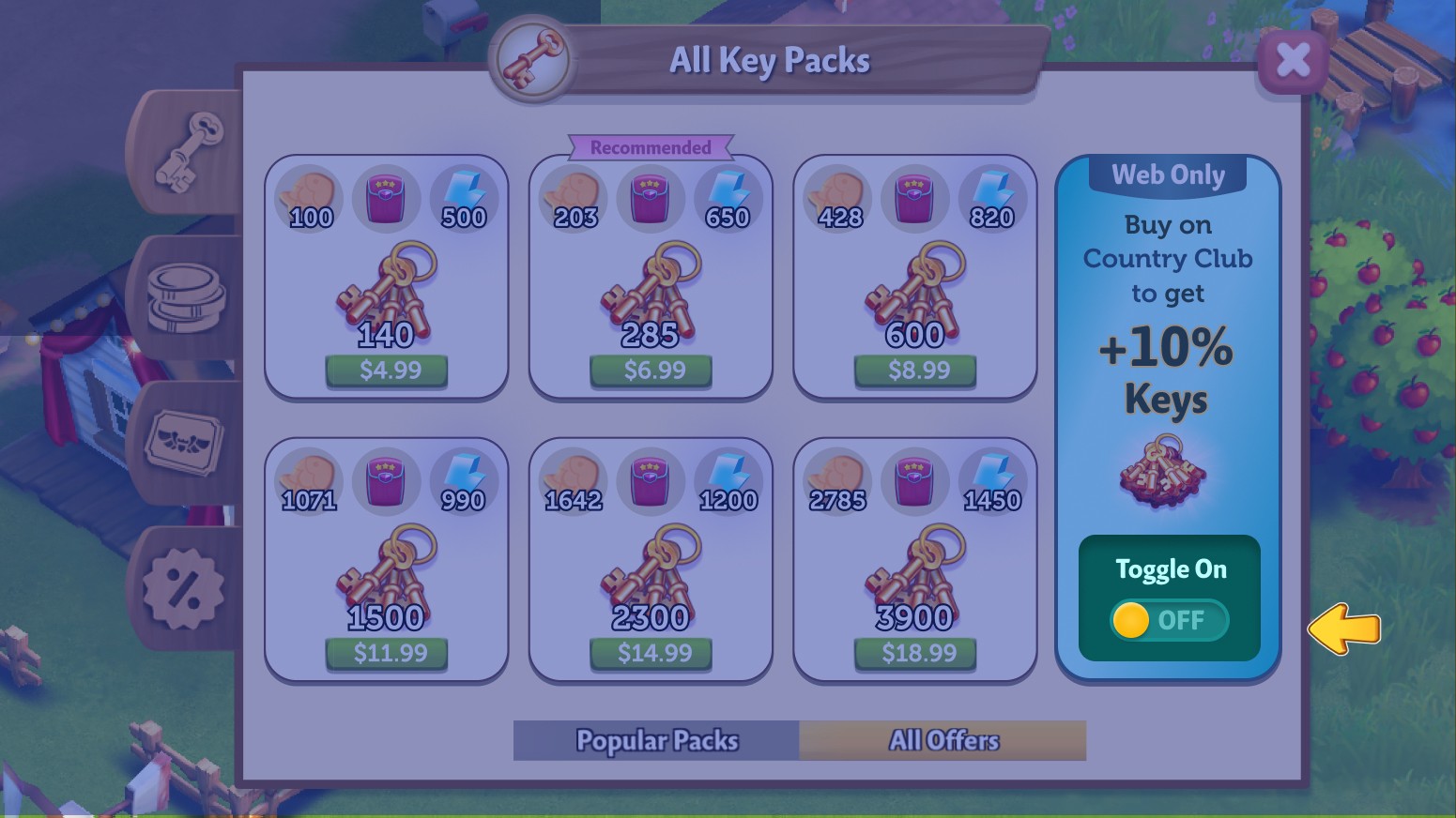 The guide points to the toggle