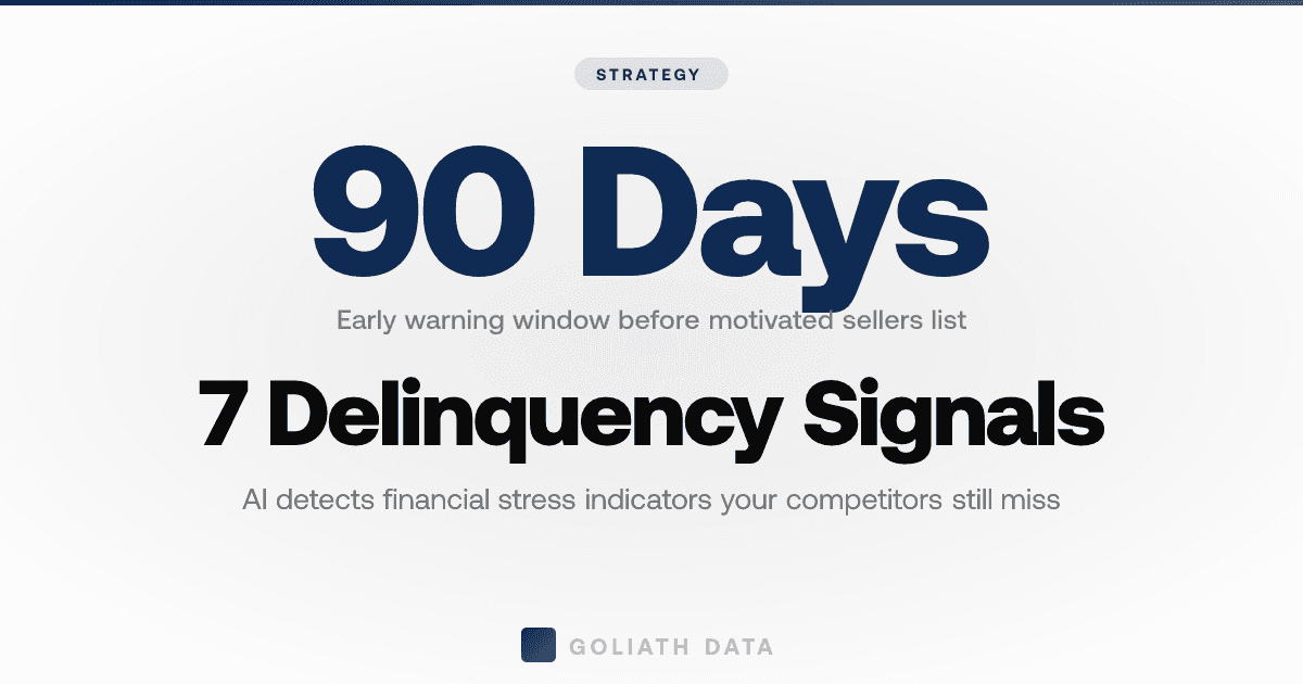 The 7 Tax Delinquency Signals Real Estate Agents Miss Daily: Which Financial Stress Indicators Predict Sales 90 Days Early (2026)