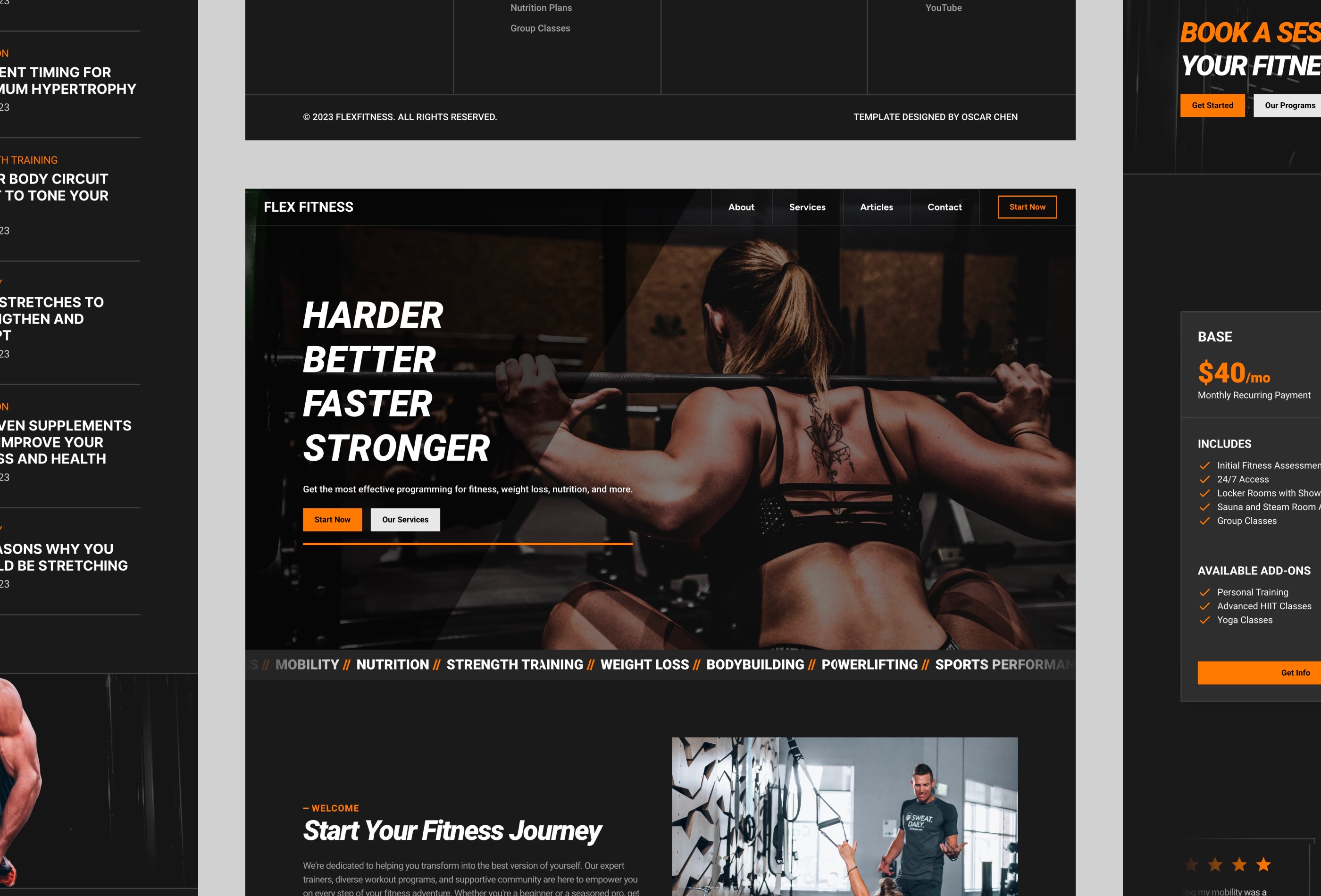 Flexfitness hero section