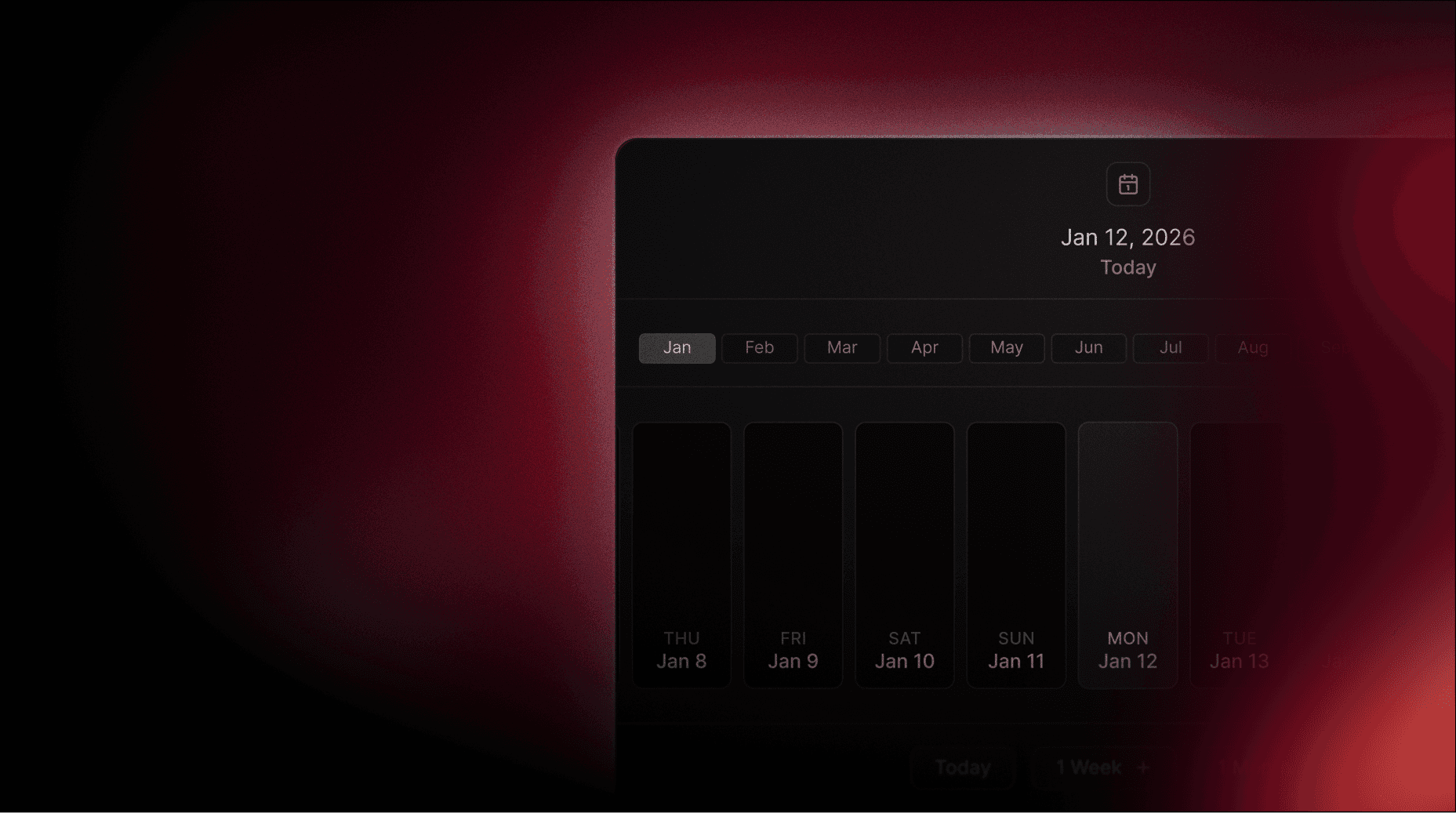 Date picker in Celaro.