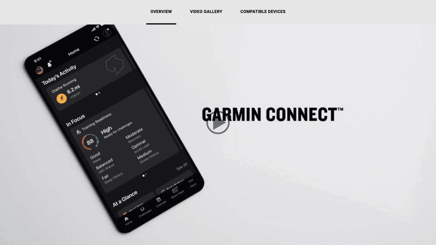 Garmin Connect fitness app