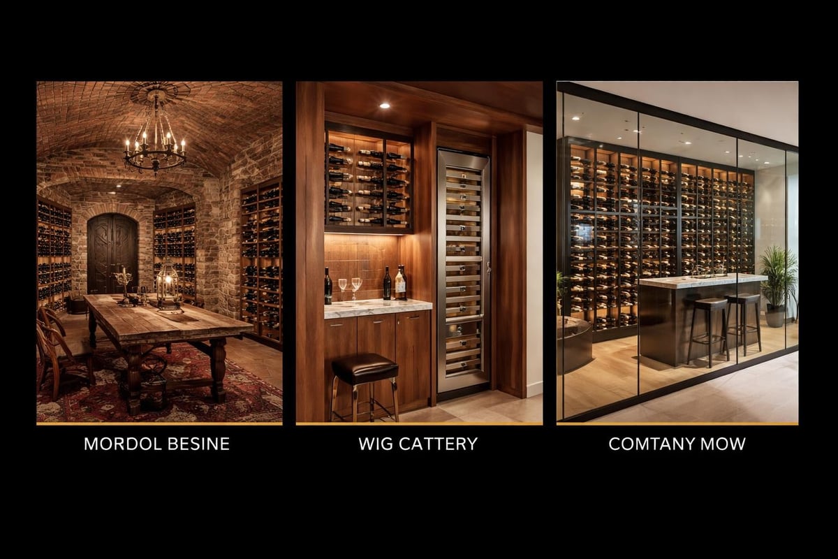 Tarrytown wine cellar styles