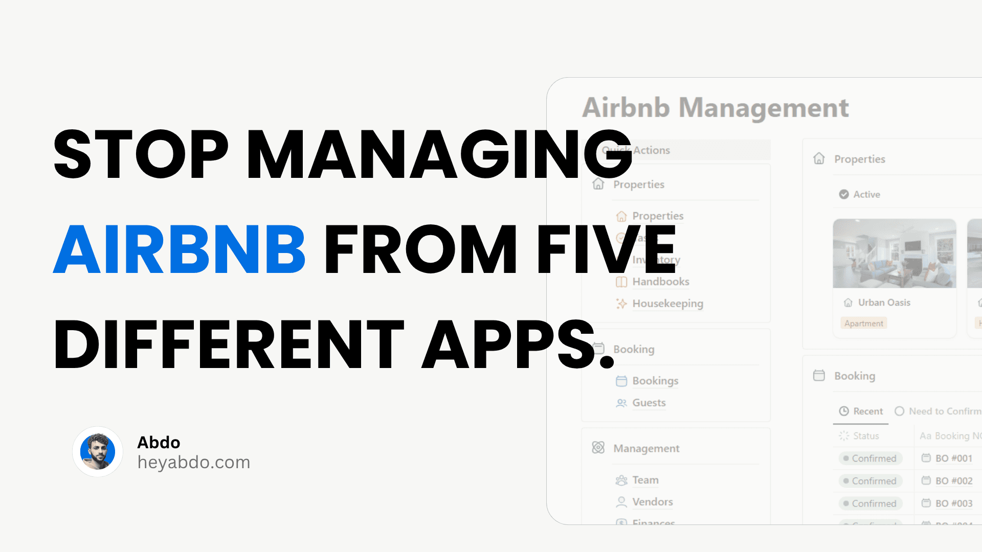 Notion Airbnb system