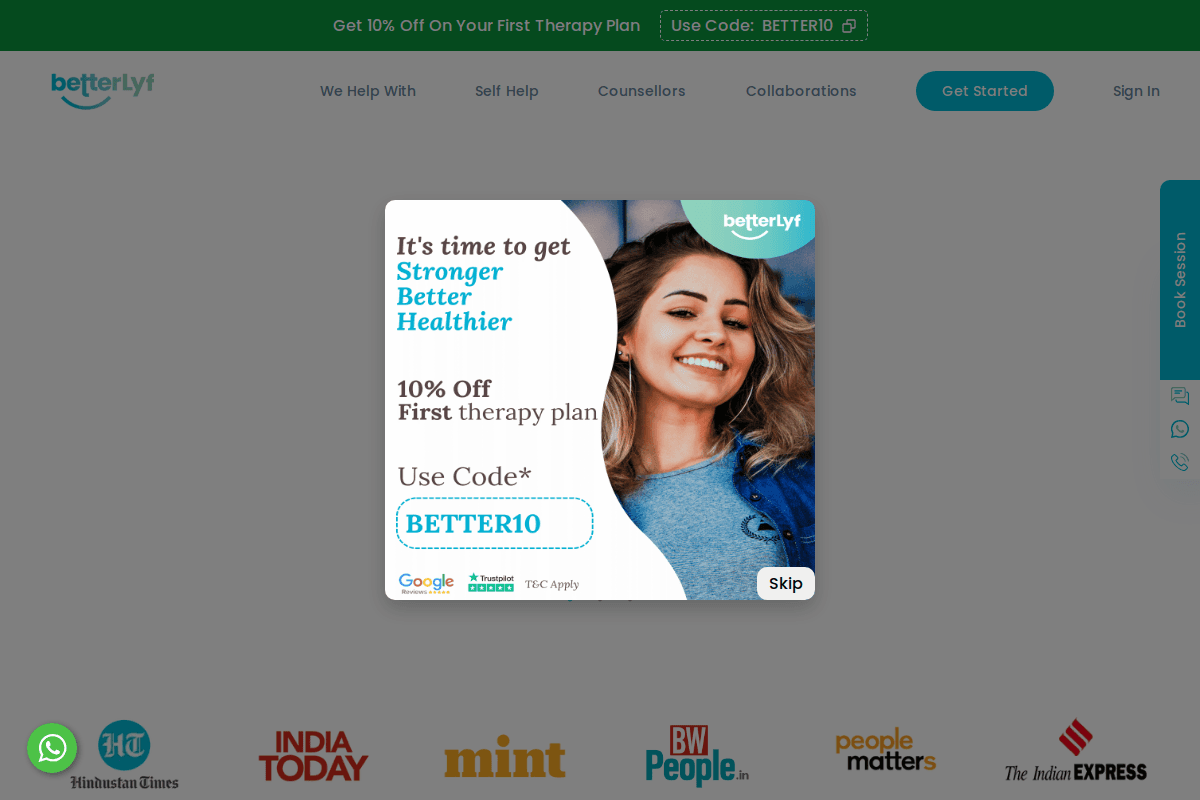 BetterLYF Website Interface