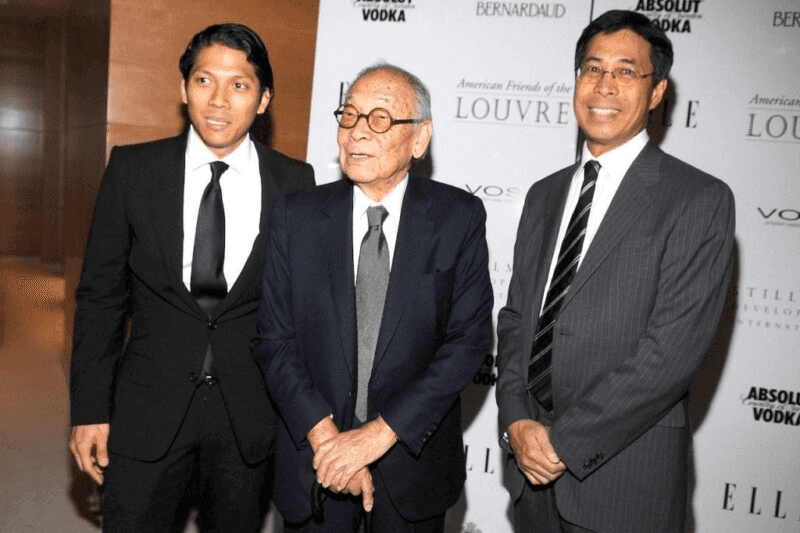 Robbie Antonio, I.M Pei and Sandi Pei