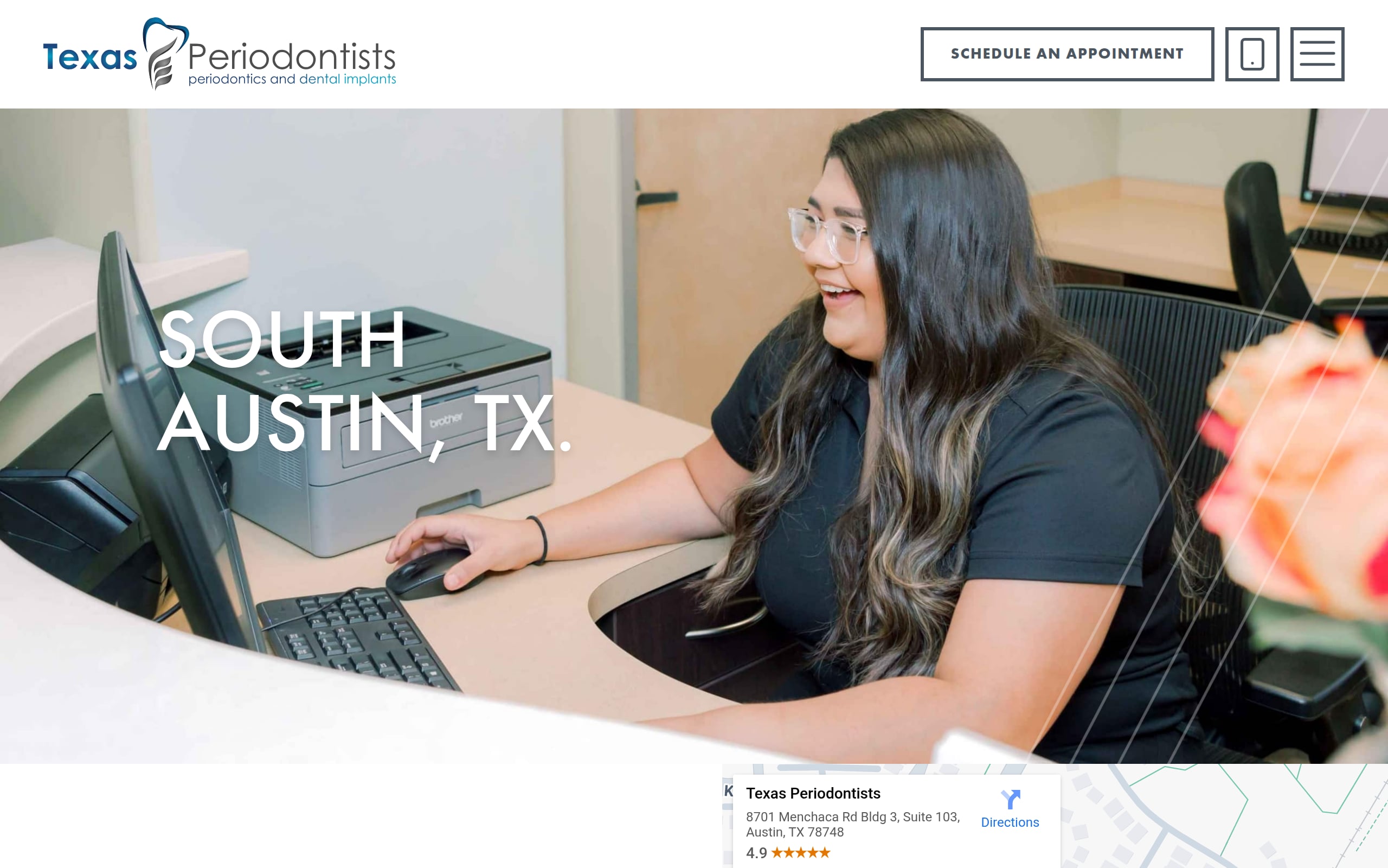 Texas Periodontists South Screenshot