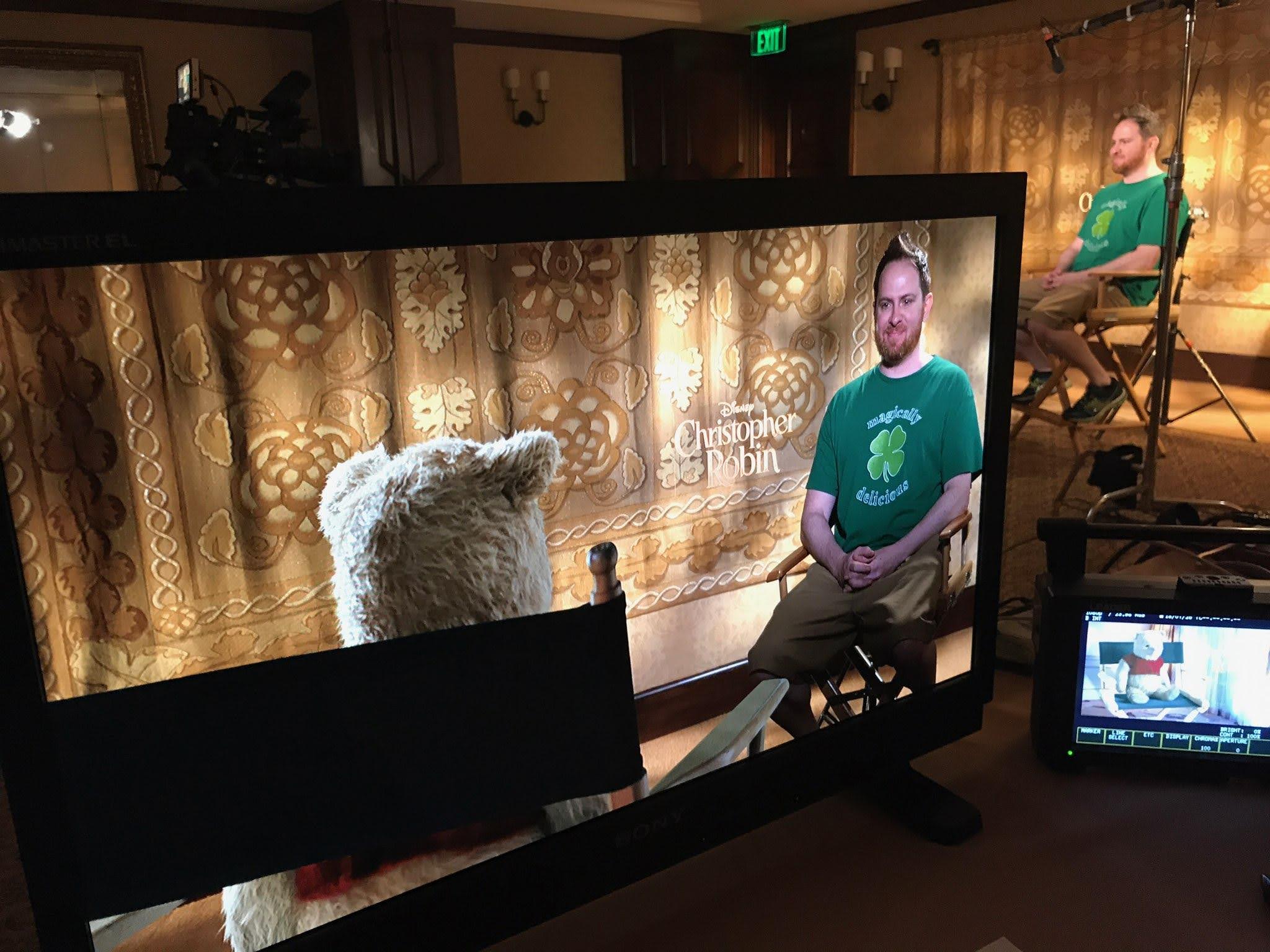 Behind the scenes on set
