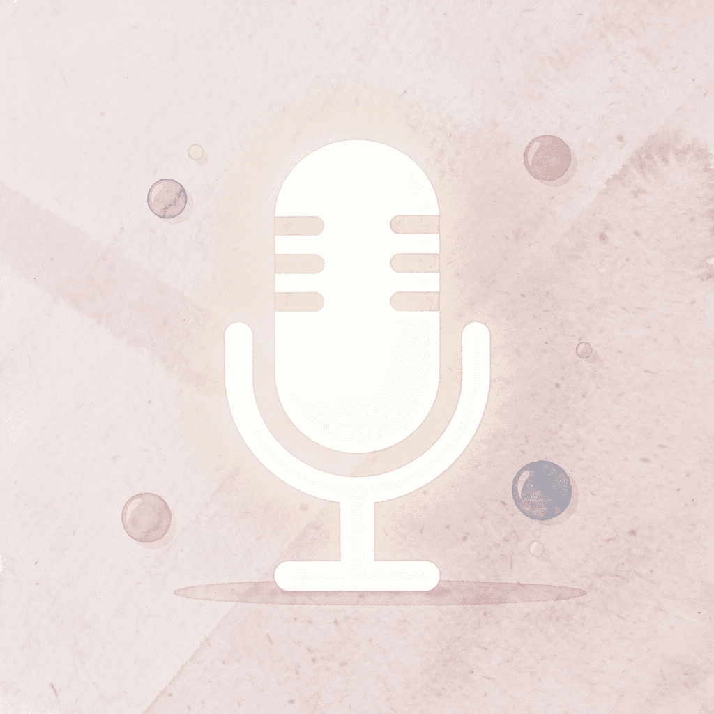 Microphone icon highlighting audio-focused learning