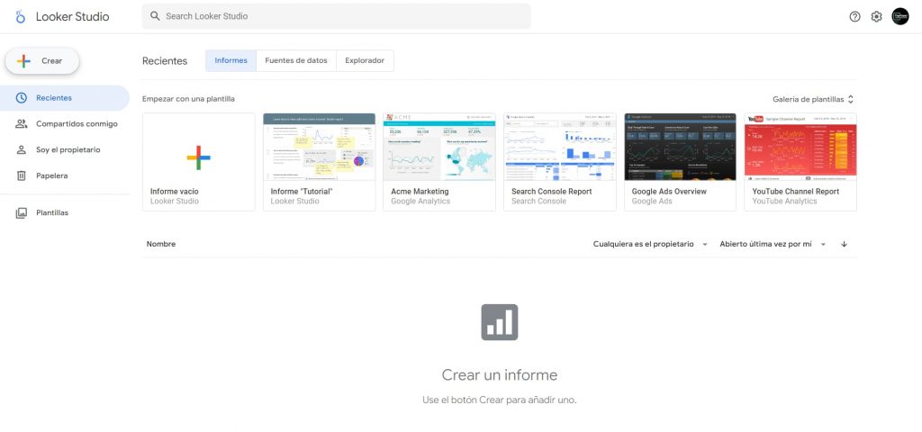 Dashboard Google Data Studio