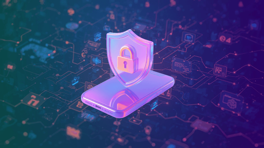 a sword piecing through a mobile phone