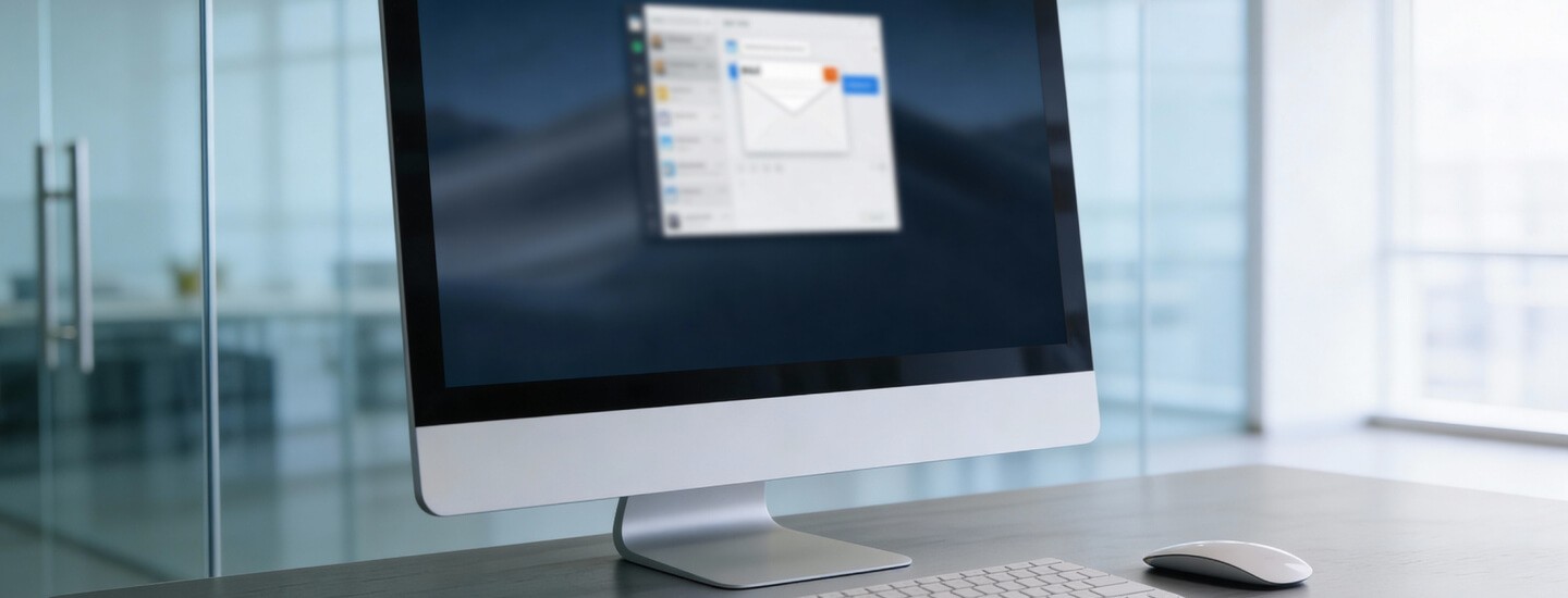 Modern IT workstation with a central system interface for managing and monitoring controlled platform and operating processes in secure enterprise environments from lennlay (Blurred)