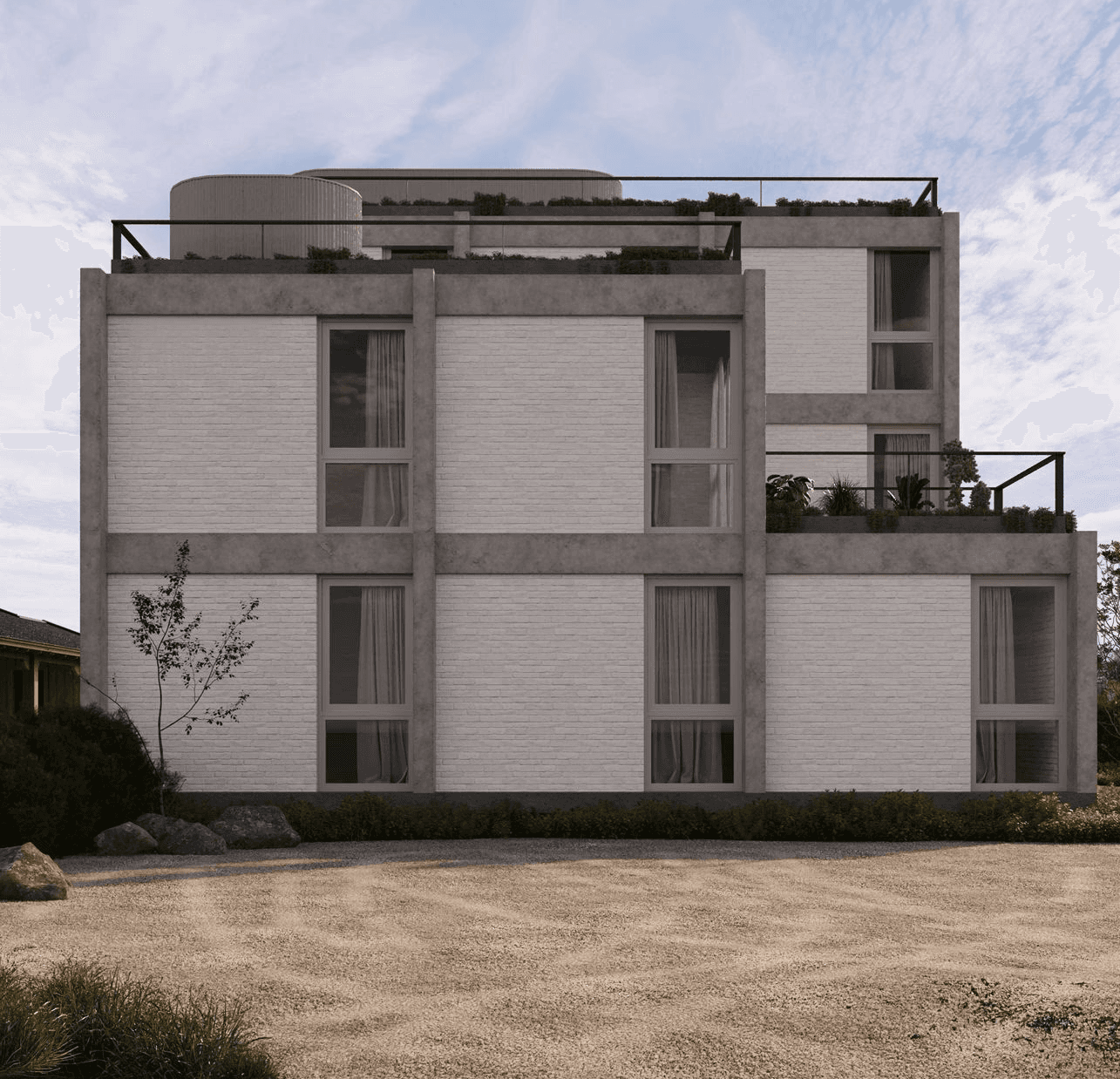 Portrait of a woman with digital abstract effects and color overlays