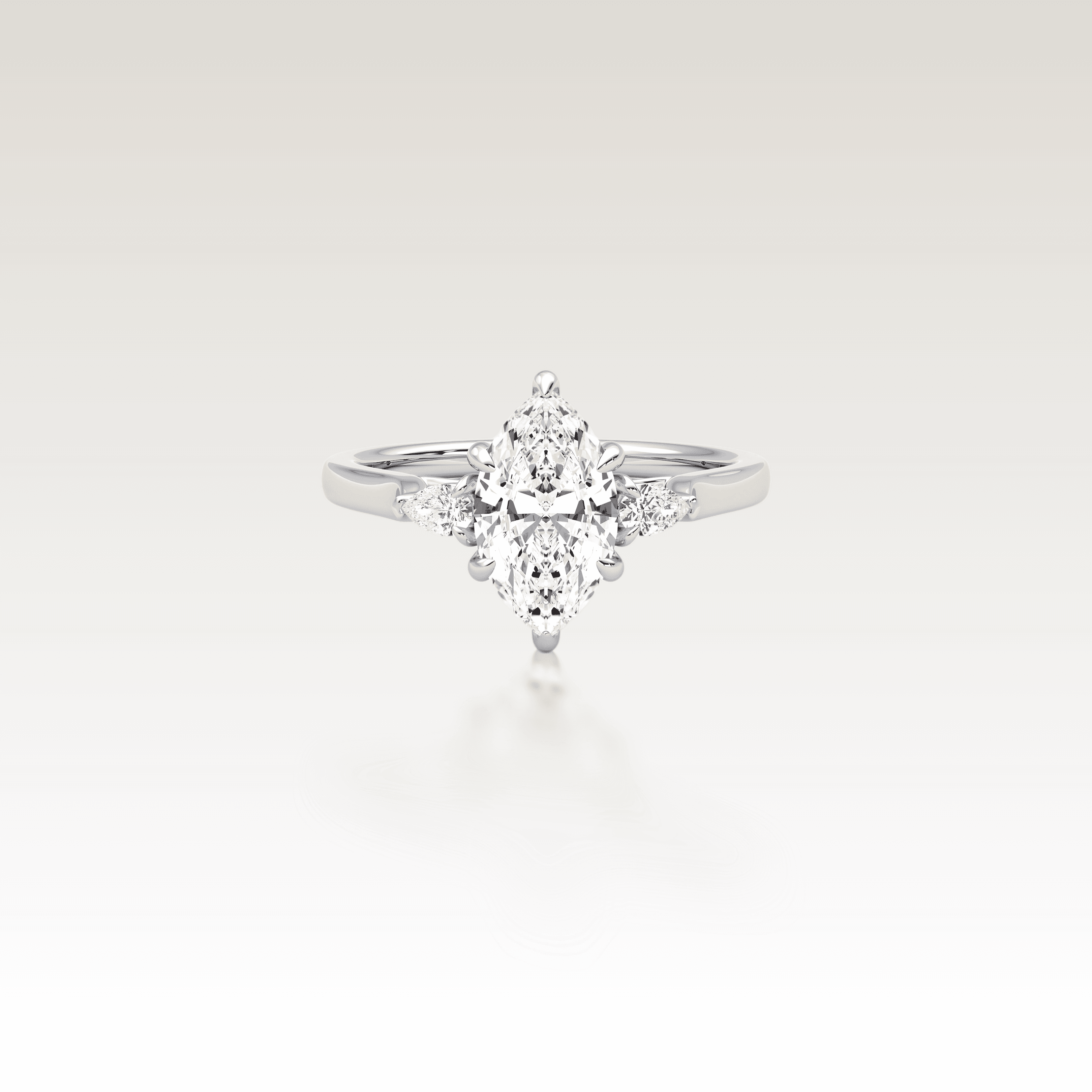 Trio Marquise Love Knot Diamond Ring image 3