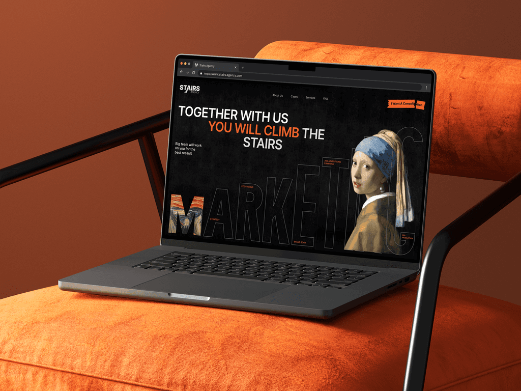 Main page website design