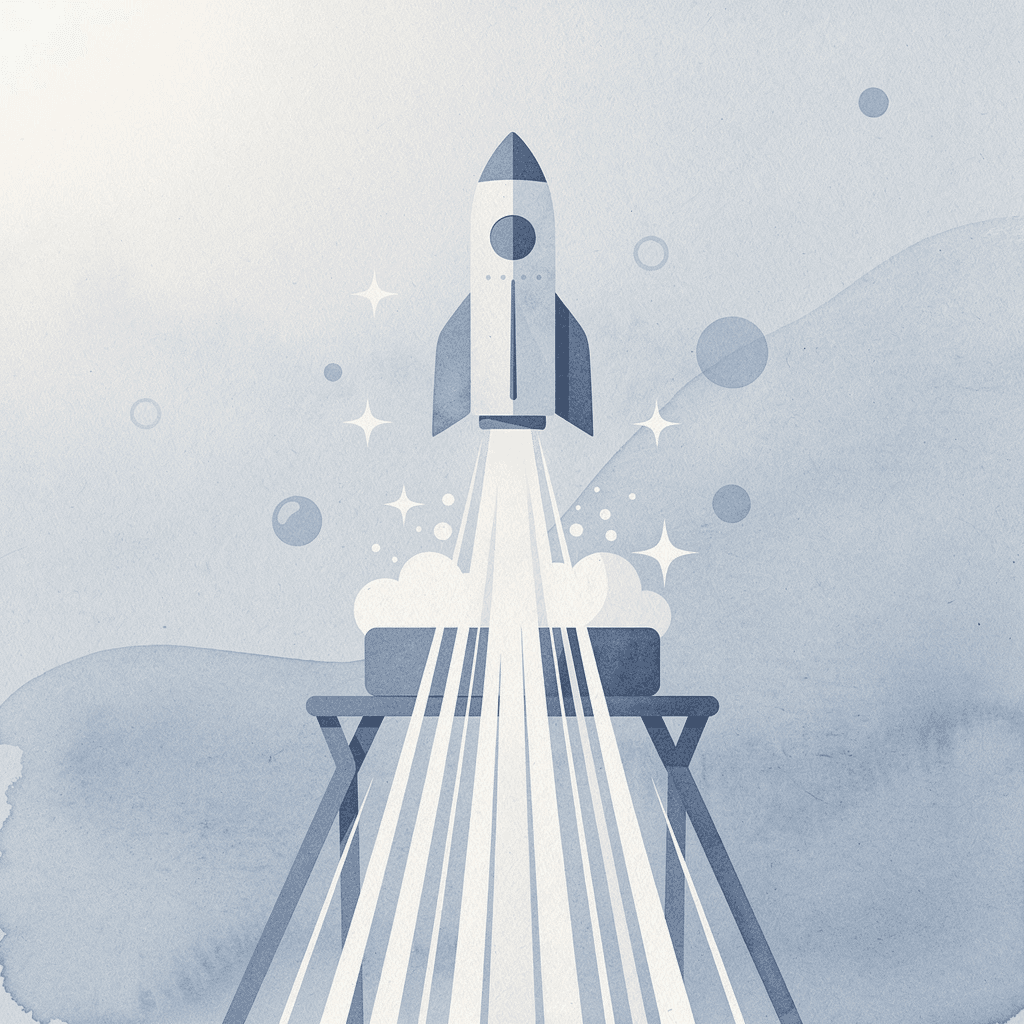 Conceptual illustration of ideas launching into successful brand visibility - Business T-Shirt Design Ideas