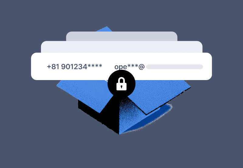 A minimalist design featuring a stylized paper airplane icon in blue and white against a dark background.