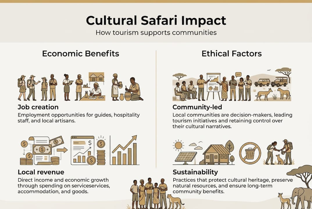 Infographic on safari tourism economic and ethical impact