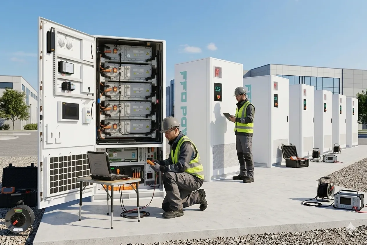 Overload capacity demonstration diagram for FFD‑POWER all‑in‑one commercial BESS system