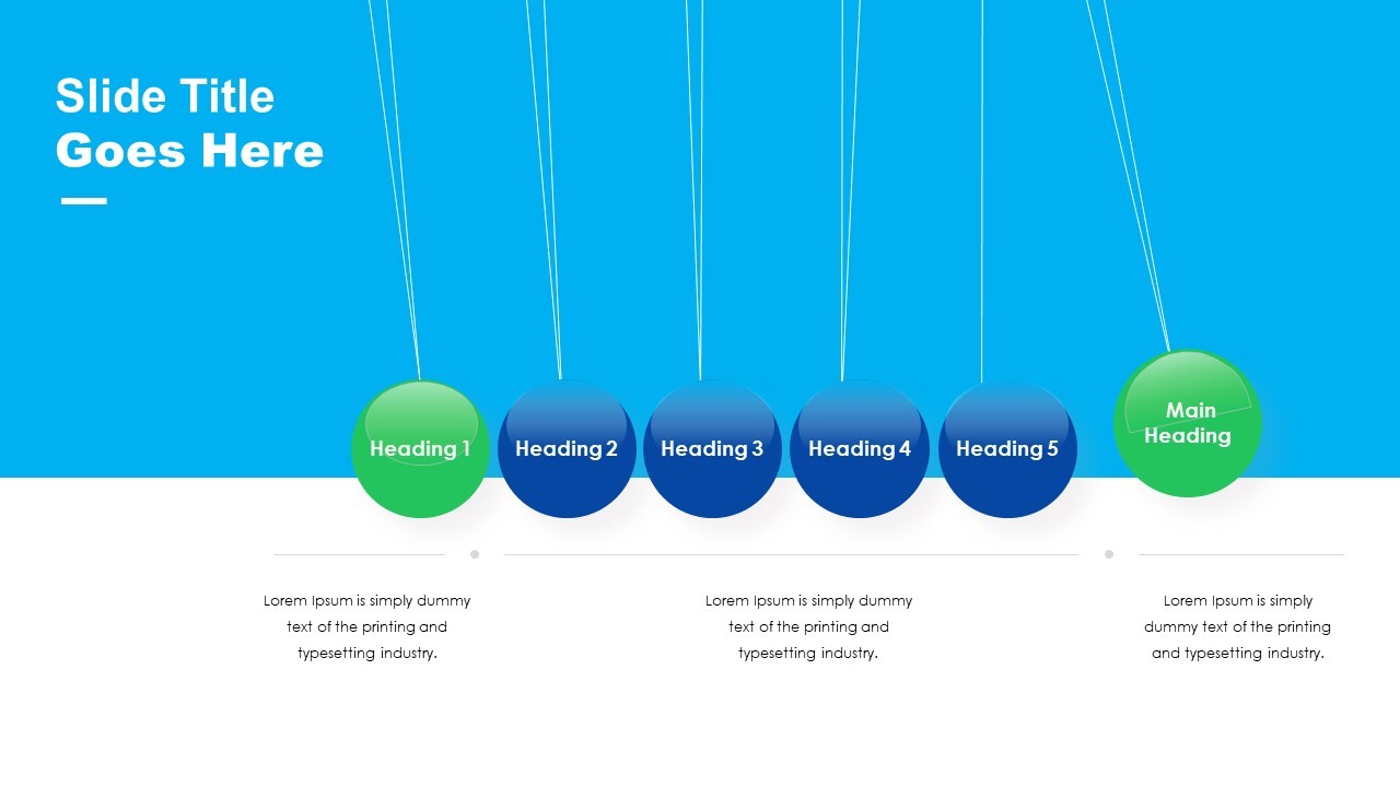 Dynamic Presentation Slide with Colorful Headings