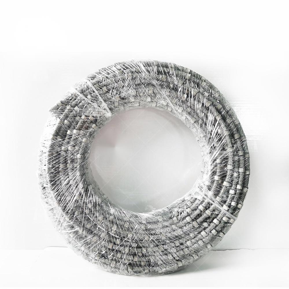 Electroplated & Vacuum Brazed Diamond Wire Saw wrapped in protective plastic for shipping.