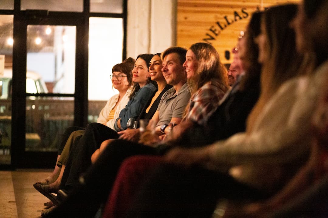 A row laughing at St Pete Standup