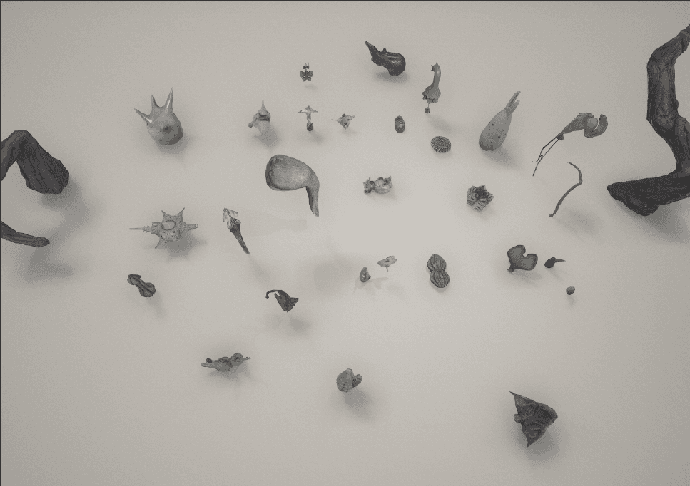 Early Unreal Engine setup showing the Ilythis plant assets imported and arranged before final environment assembly.