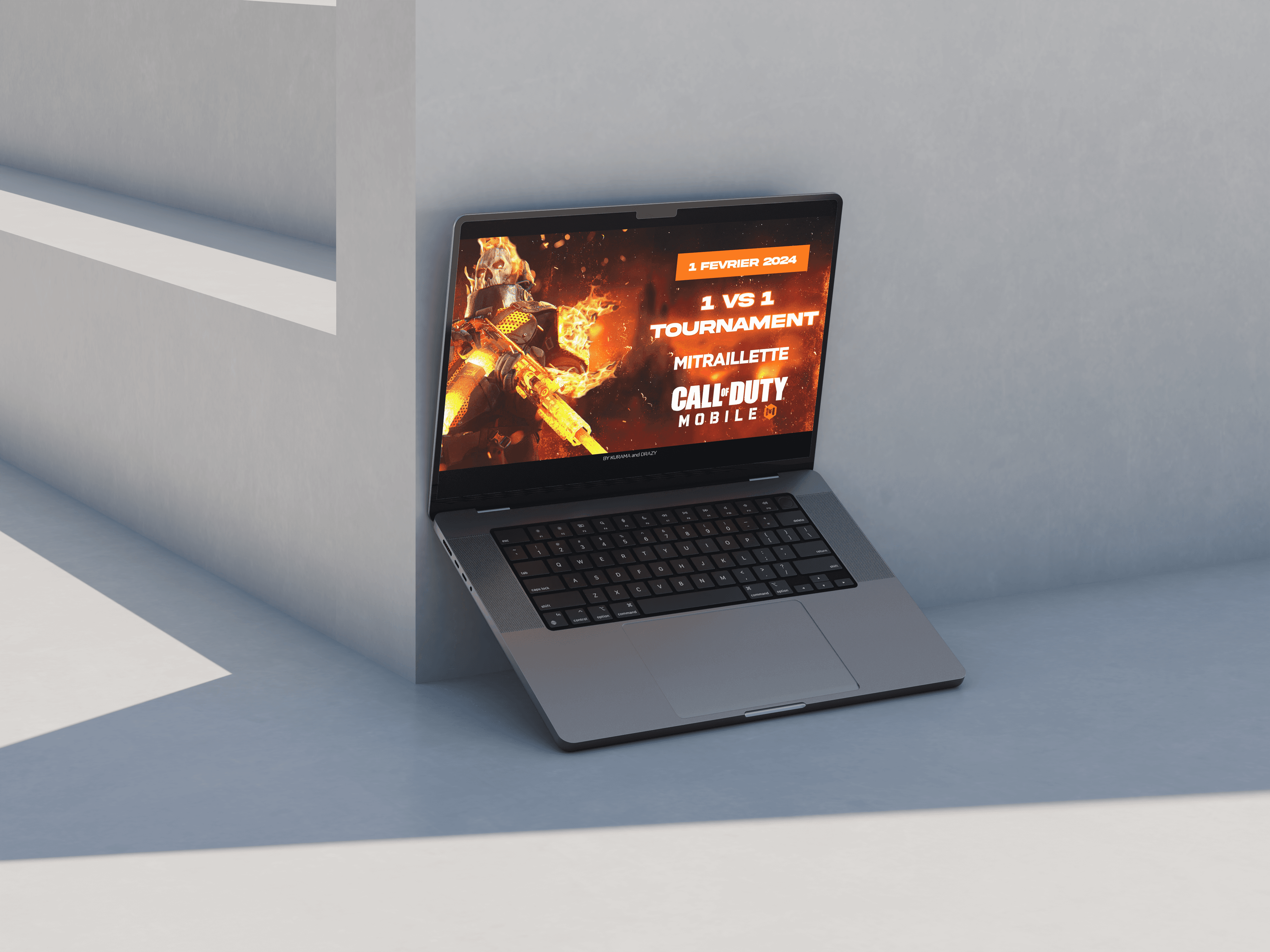Affiche rouge pour un tournois Call of Duty mobile