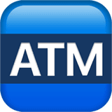 blue atm sign emoji