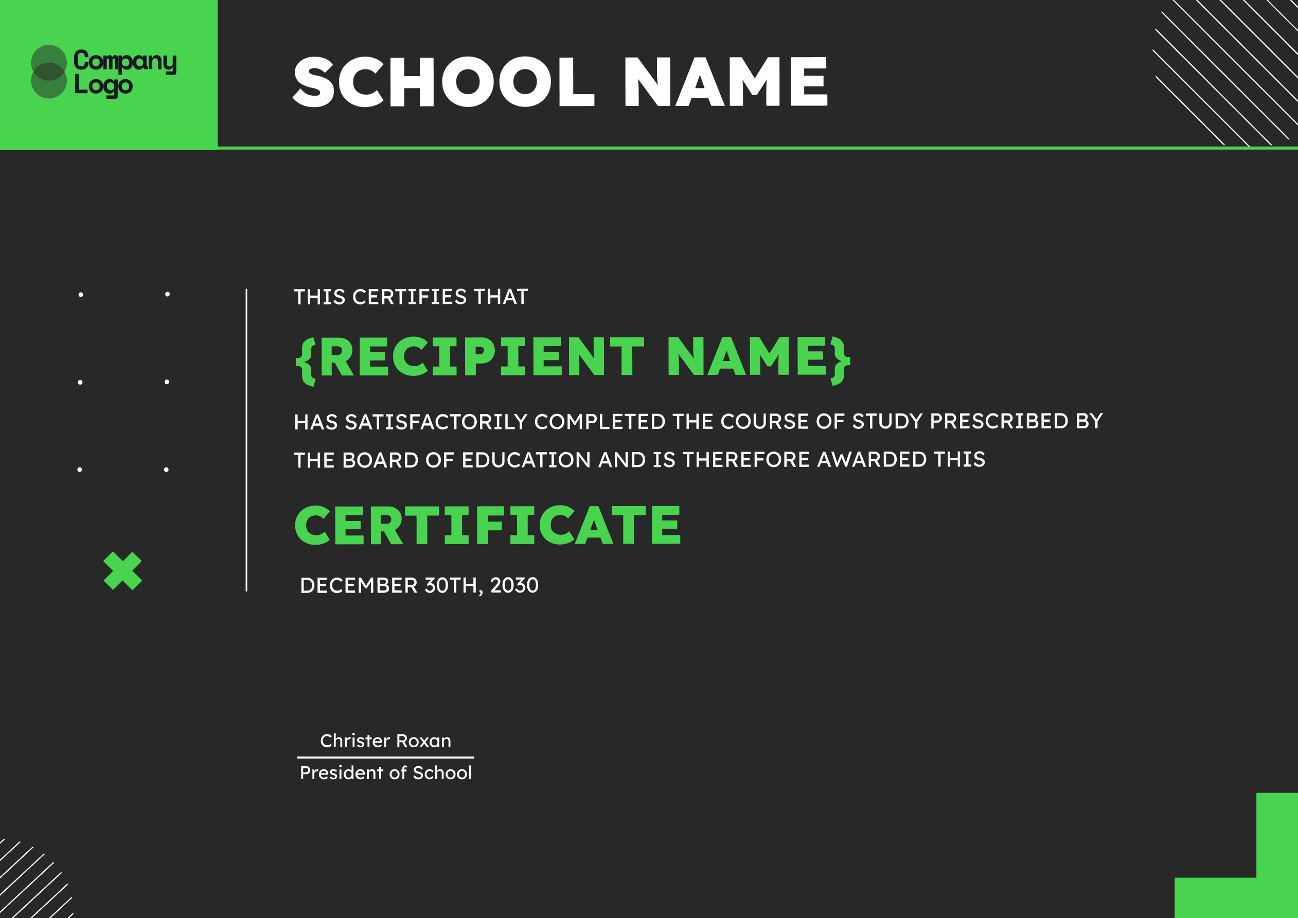 Wauld - Exquisite professional graduation certificate template