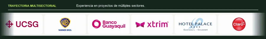 Experiencia de Ad Mavericks en proyectos de educación, entretenimiento, banca, telecomunicaciones, aviación, retail y hospitalidad.