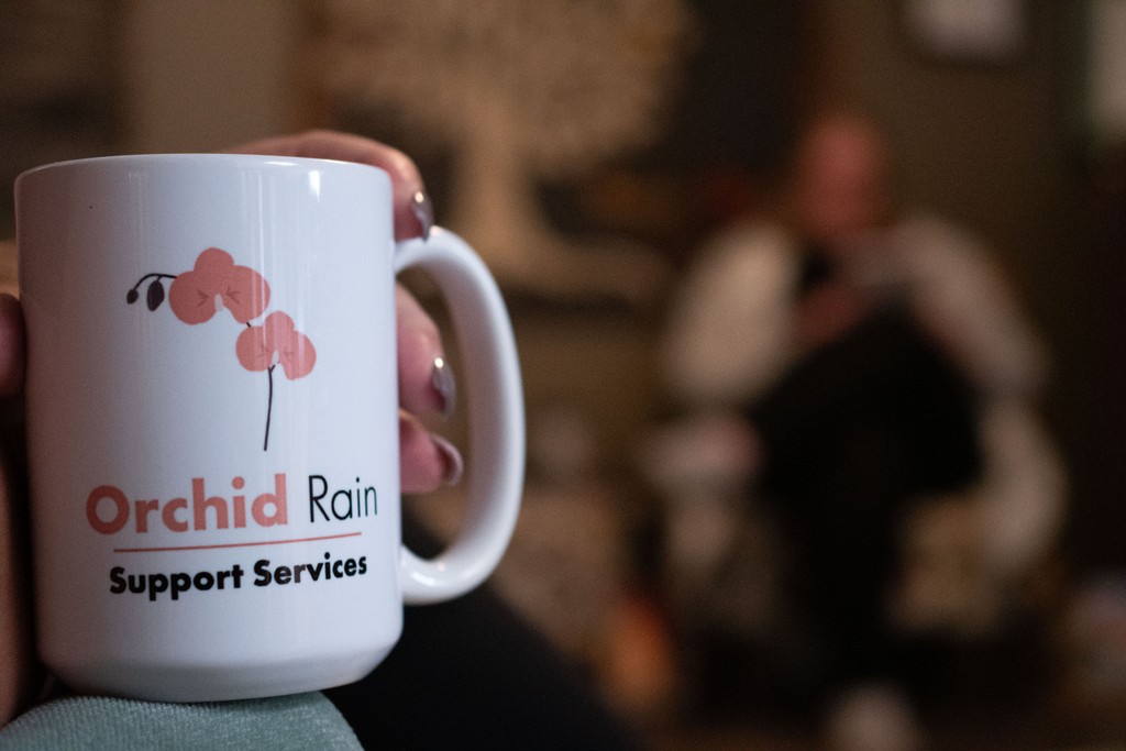 Orchid Rain office decor